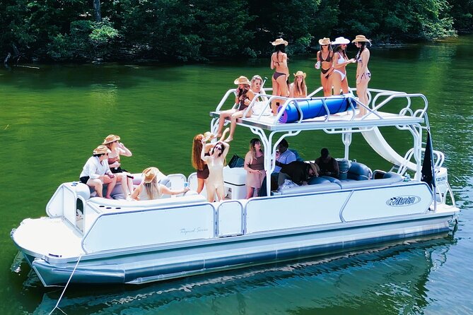 30ft Double Decker Slide Party Pontoon on Percy Priest - 16 max - Key points to know before you book