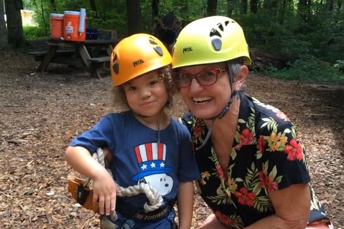 Adventureworks Ziplines at Nashville West - Getting fitted and learning the ropes