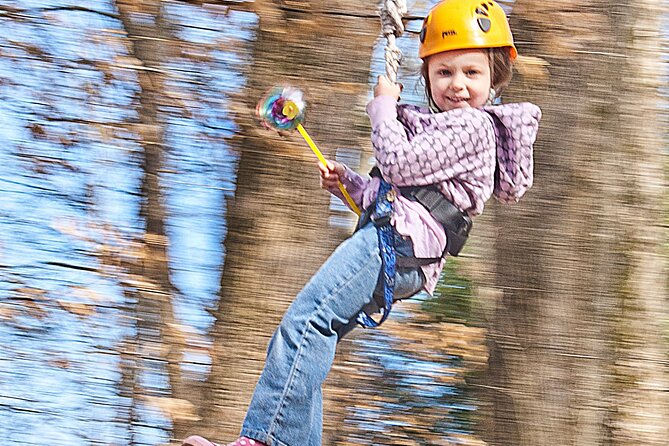 Fontanel Zipline Forest Adventure at Nashville North - Eight or nine lines through the old-growth forest
