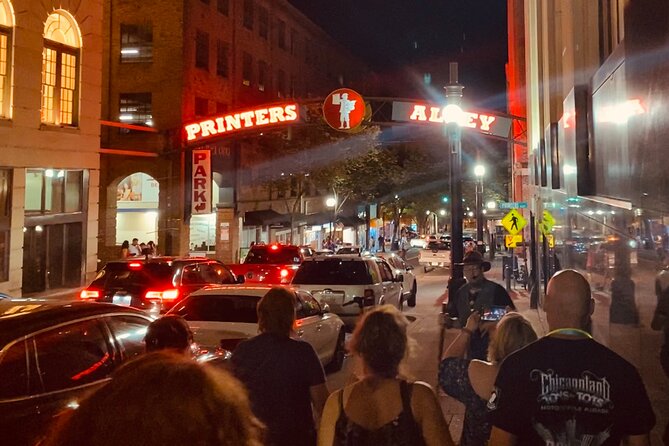 Haunted Nashville Boos and Booze Ghost Walking Tour - Printer’s Alley, Nashville’s spooky entertainment corridor
