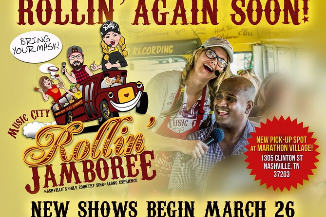 Nashville Rollin Jamboree Comedy & Country Music Sing-Along Tour - Timing, meeting point, and group planning