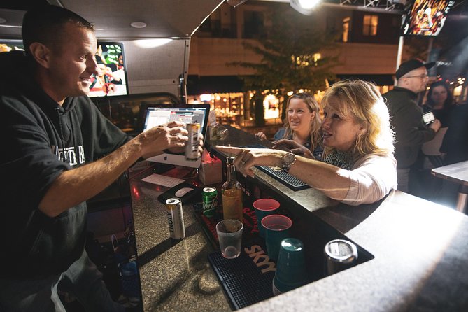 Private Open Air Party Bus with DJ & Bartender 21+ - A bar stop handles the practical break
