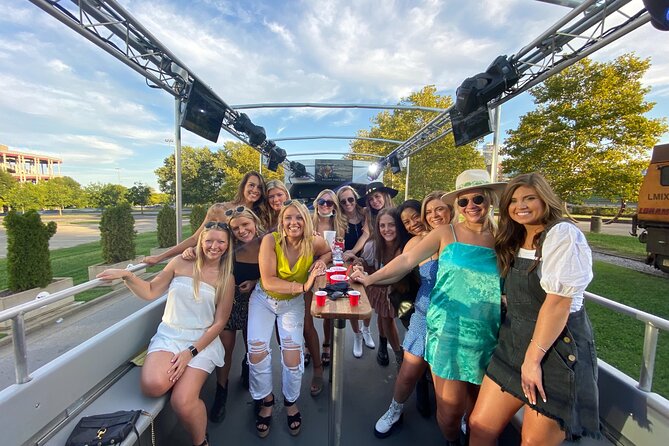 Private Open Air Party Bus with DJ & Bartender 21+ - Value depends on your group, not just the clock